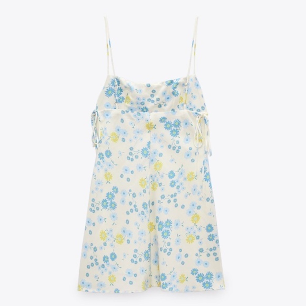 ZARA MINI LINEN‎ DRESS - Picture 8 of 10